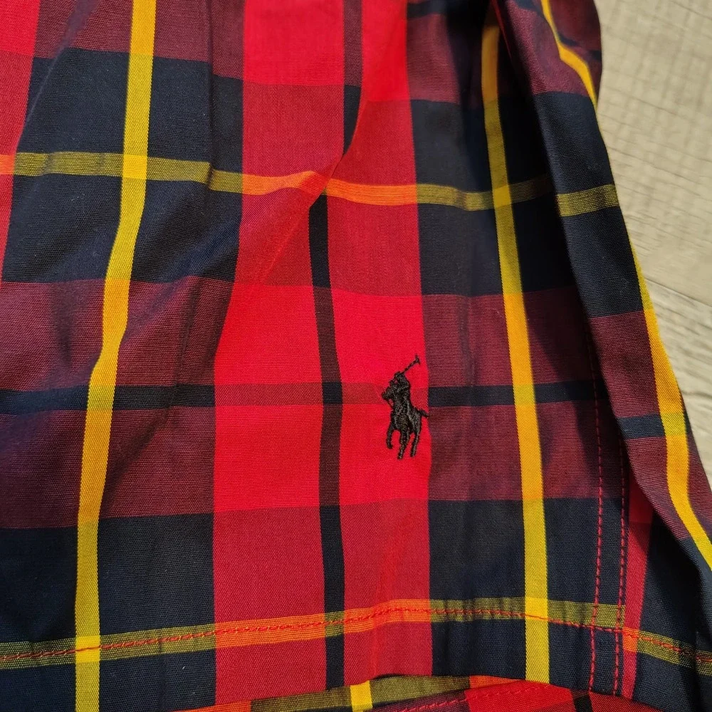 Polo Ralph Lauren Mens Classic Fit Woven Boxers Red Plaid L L107HR NWT